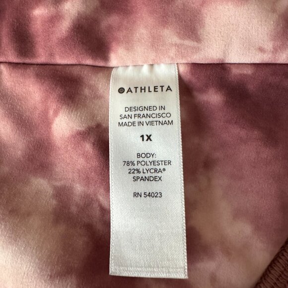 Athleta Light/Dark Pink Elation 7/8 Tight Leggings 1X - Picture 10 of 10